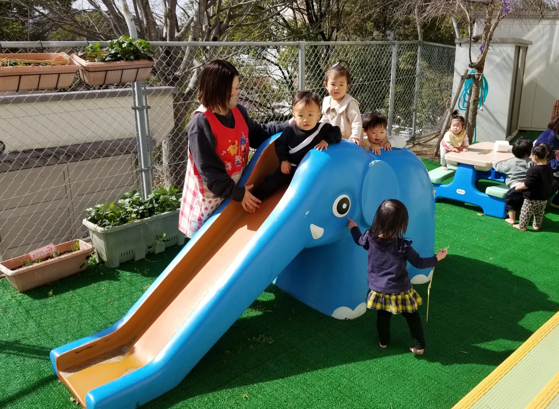 すべり台　楽しいな🎵